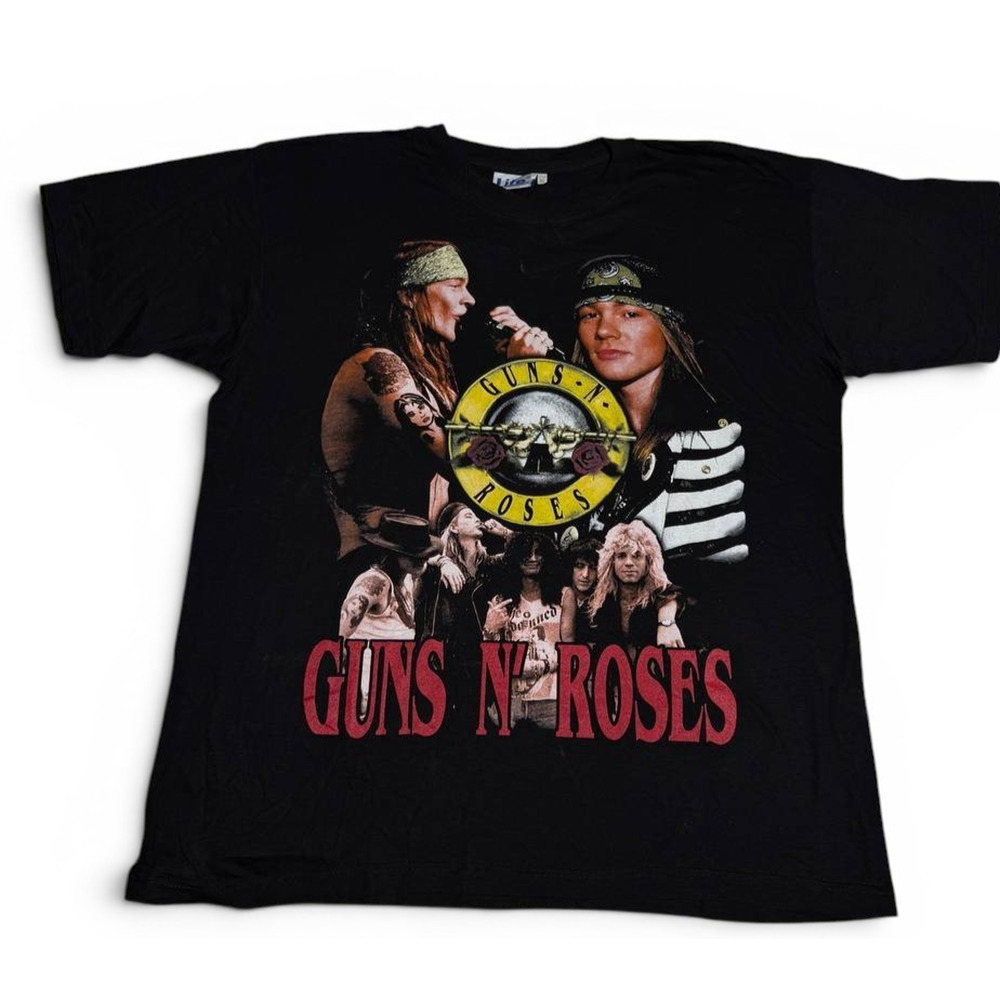 Vintage 90s 00s Guns N Roses European Parking Lot Boot Band T-Shirt XL Axl Rose